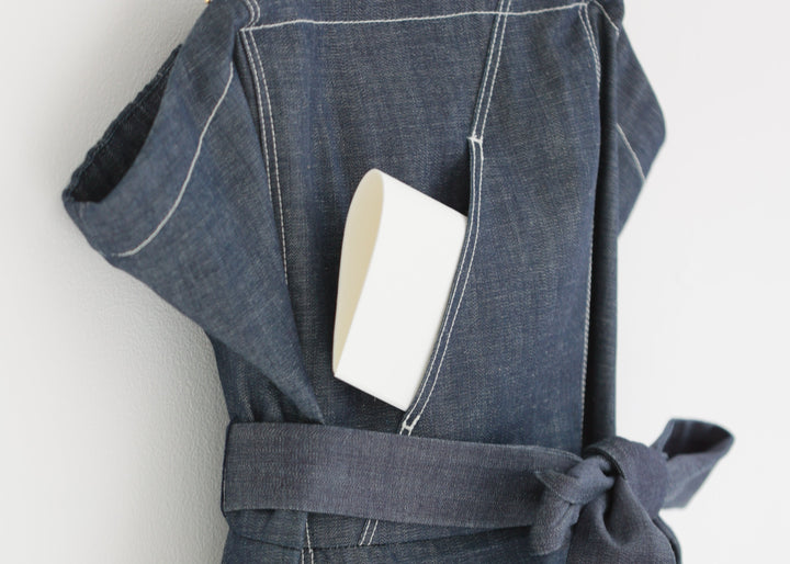 Pleated Denim Dress