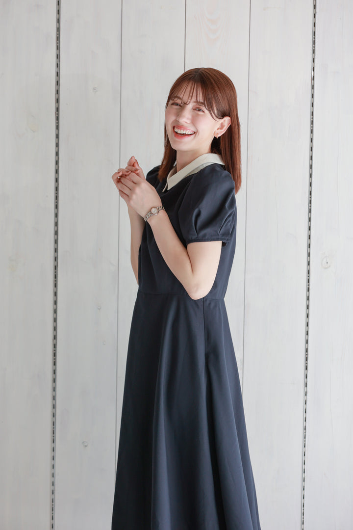 Navy Flare Dress