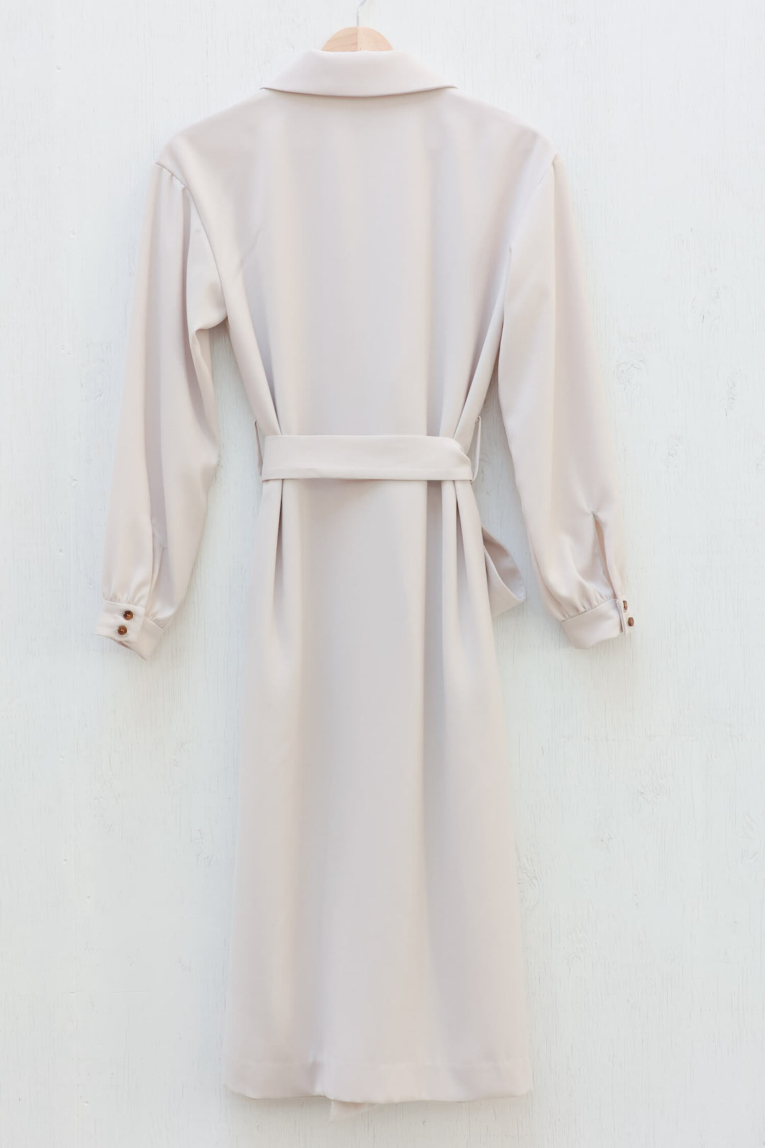Satin Drape Trench Dress Coat