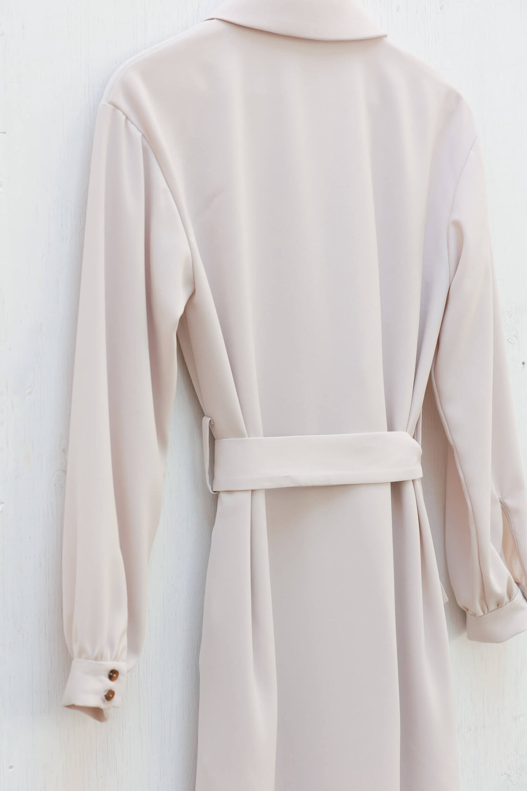 Satin Drape Trench Dress Coat