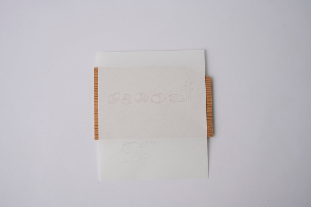 パンダの懐紙｜美濃和紙に透かしで浮かぶ、かわいい和紙