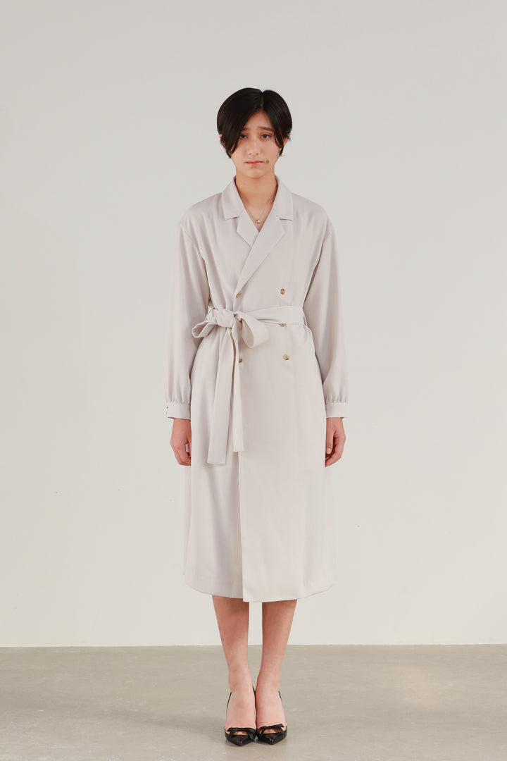 Satin Trench Dress Coat