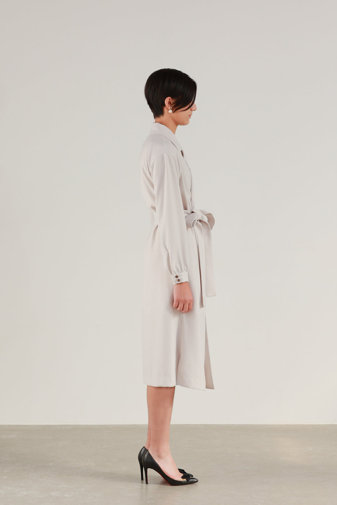 Satin Trench Dress Coat