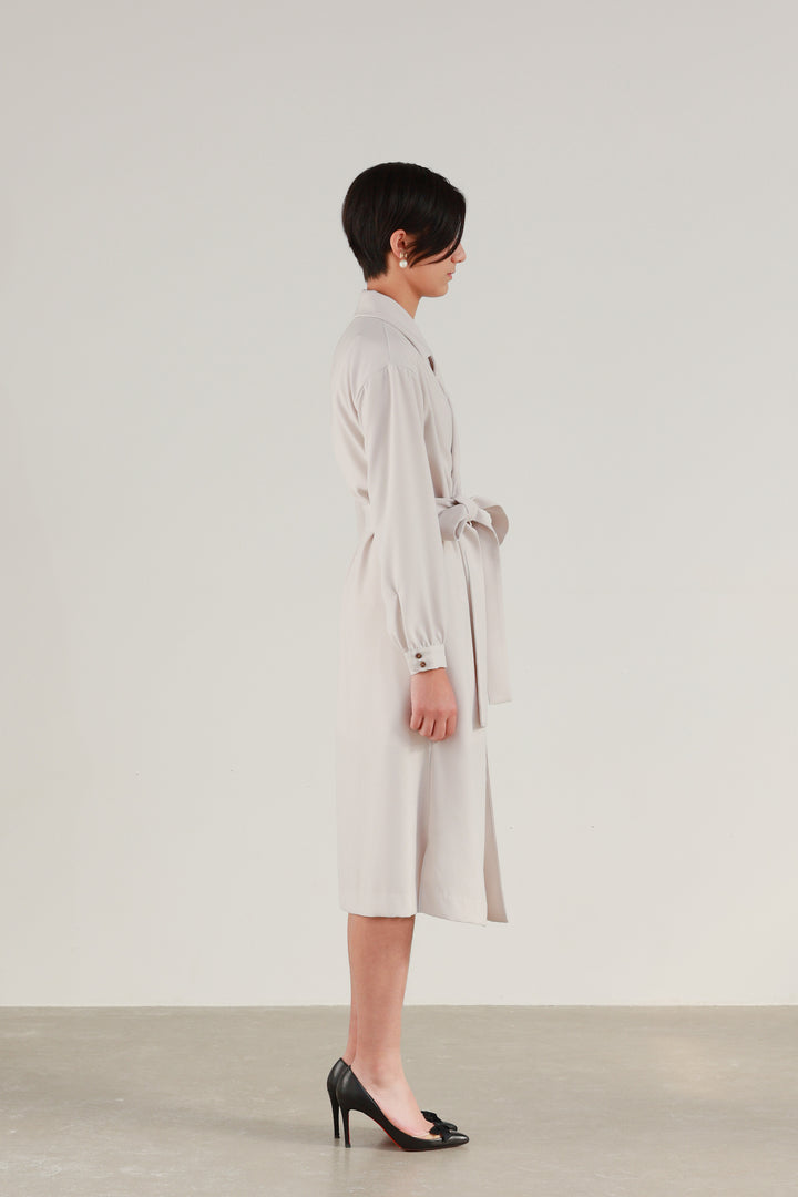 Satin Trench Dress Coat