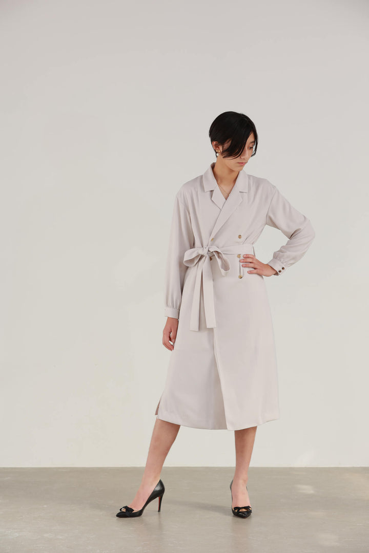 Satin Trench Dress Coat