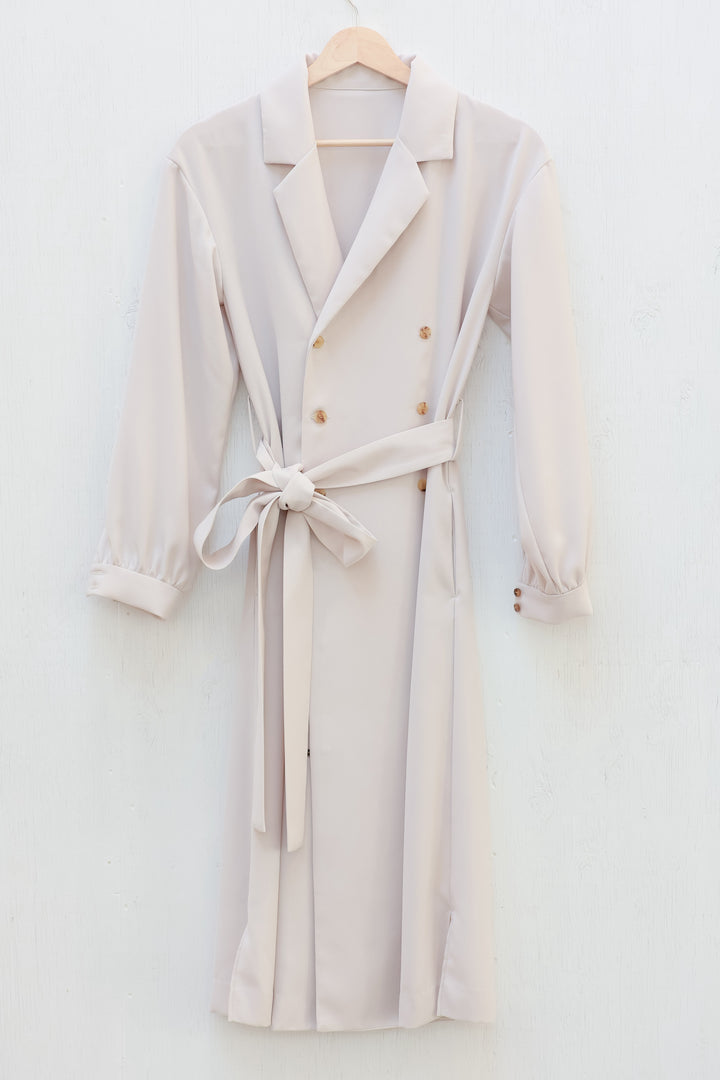 Satin Trench Dress Coat